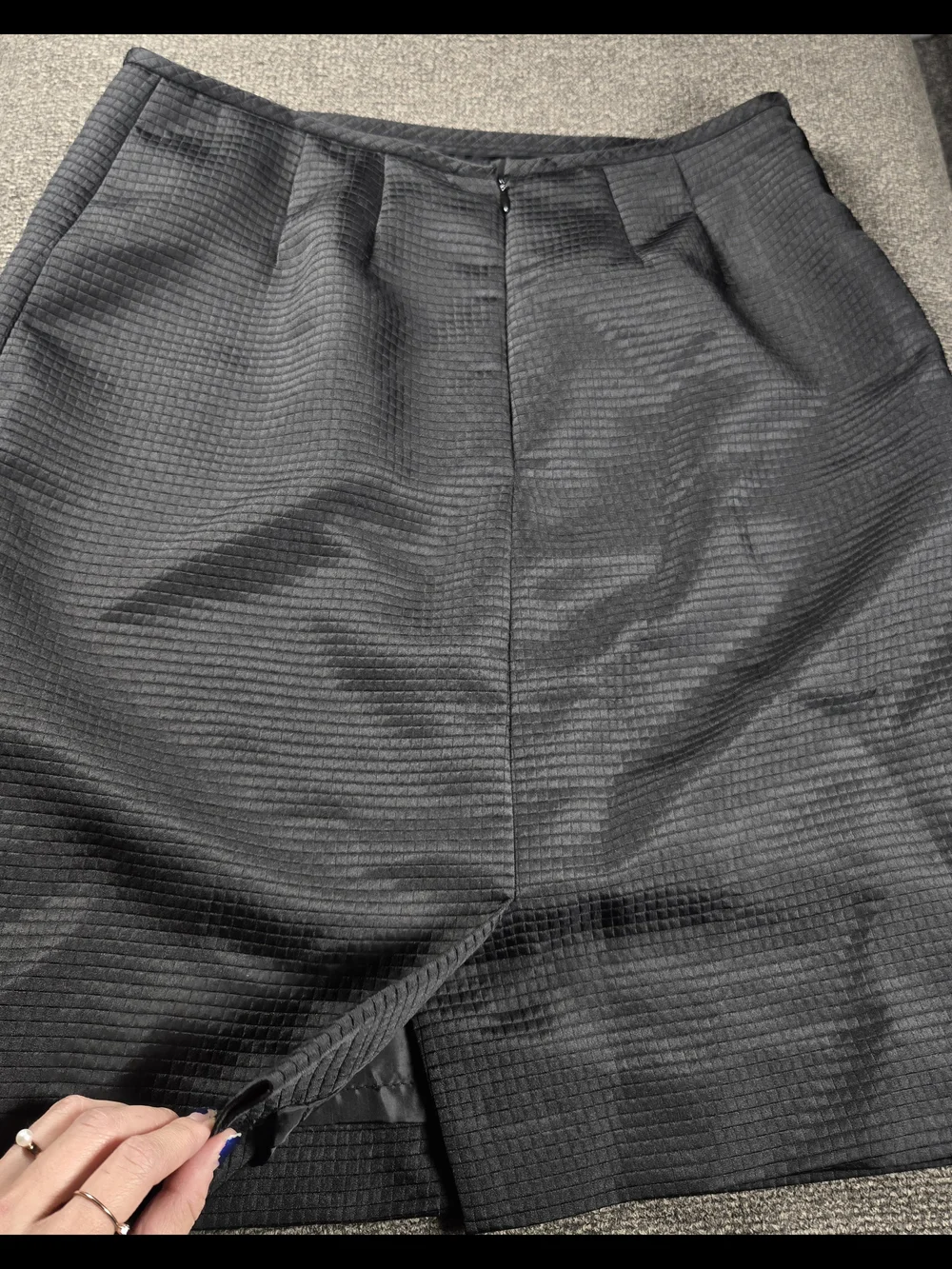 Calvin Klein Black Textured Pencil Skirt - Women